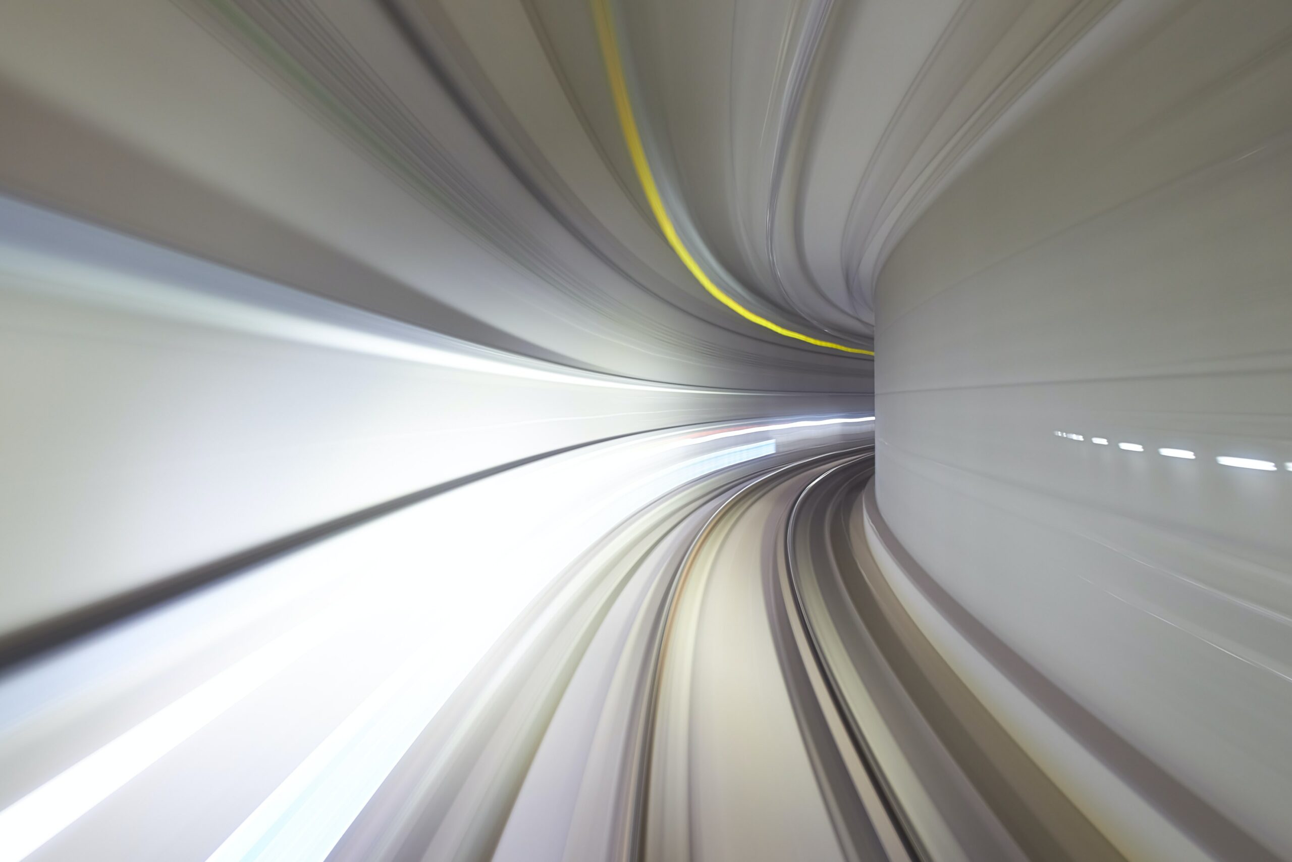 Tunnel blanc à grande vitesse